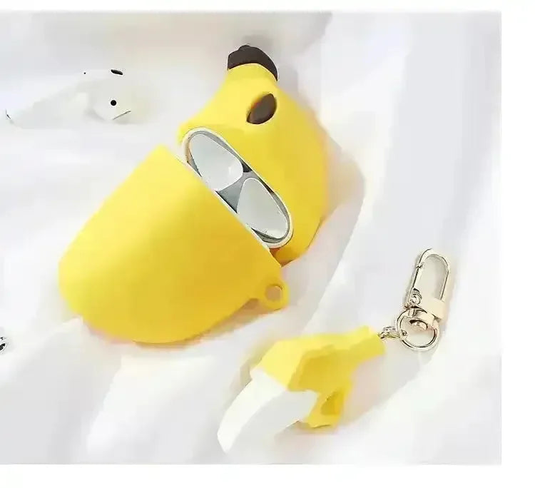 Cute Banana Shaped Case (For Airpods) - Bear Hugs