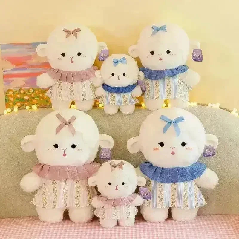 Cute Bow Frock Sheep Plushie - Bear Hugs