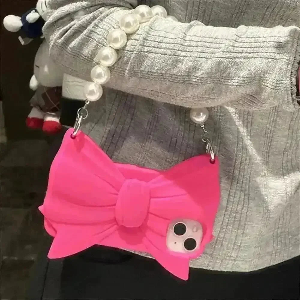 Cute Bowknot Purse Phone Case (For iPhones) - Bear Hugs