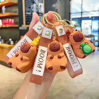 Cute Capybara 3D Keychain - Bear Hugs