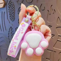 Cute Cat Paw 3D Keychain - Bear Hugs