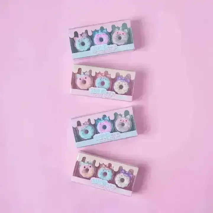 Cute Donut Eraser (Pack Of 3) - Bear Hugs