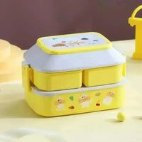 Cute Double Decker Lunch Box - Bear Hugs