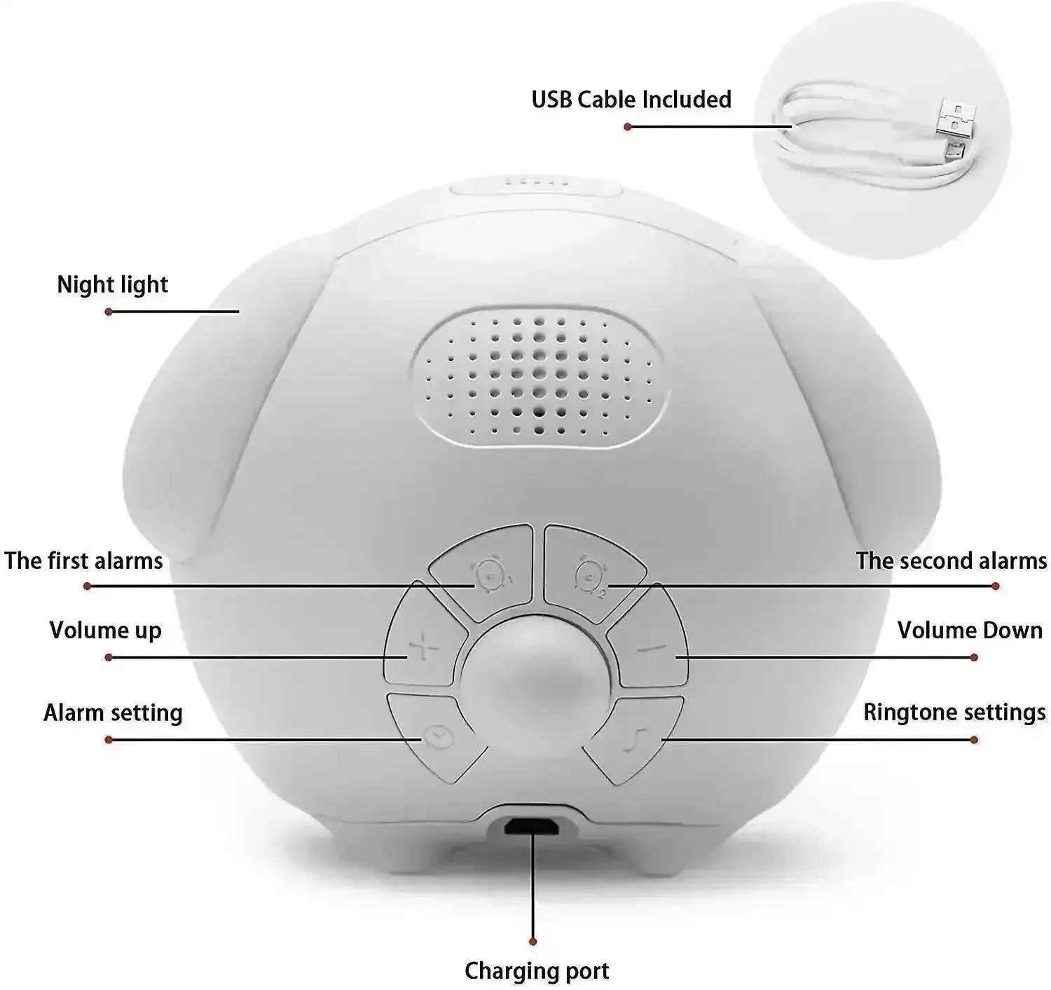 Cute Emoji Alarm Clock - Bear Hugs