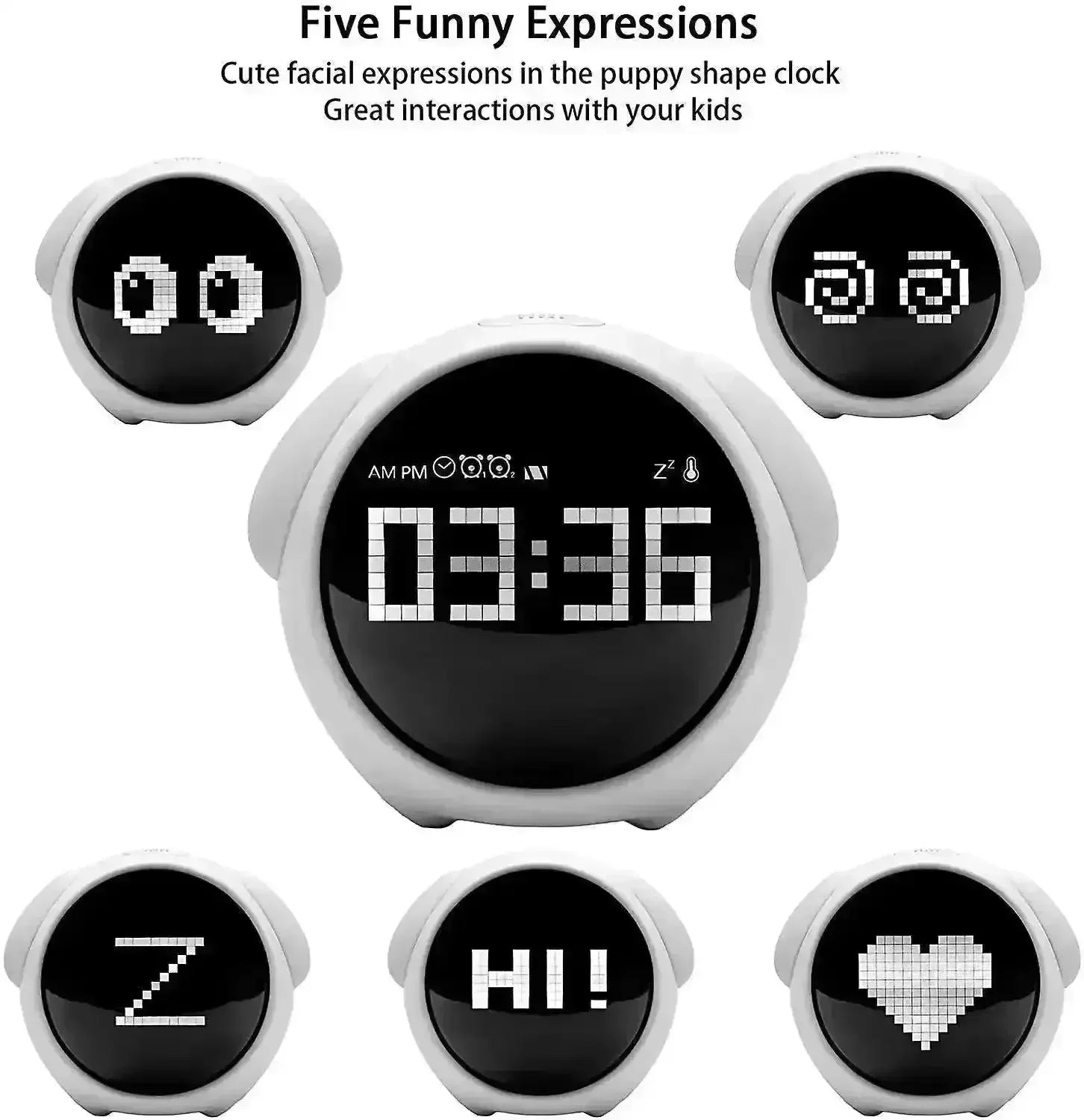 Cute Emoji Voice Activated Alarm Clock- Novelty Item, Must Have