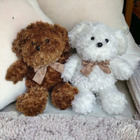 Cute Furry Bow Dog Plush Toy (40 cm) - Bear Hugs