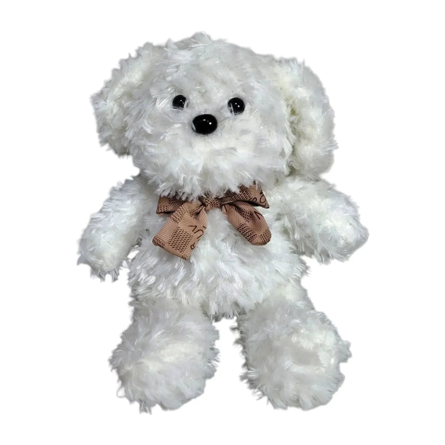 Cute Furry Bow Dog Plush Toy (40 cm) - Bear Hugs