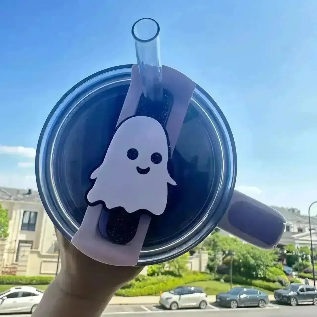 Cute Ghost Cover Tag for Stanley Cup - Bear Hugs