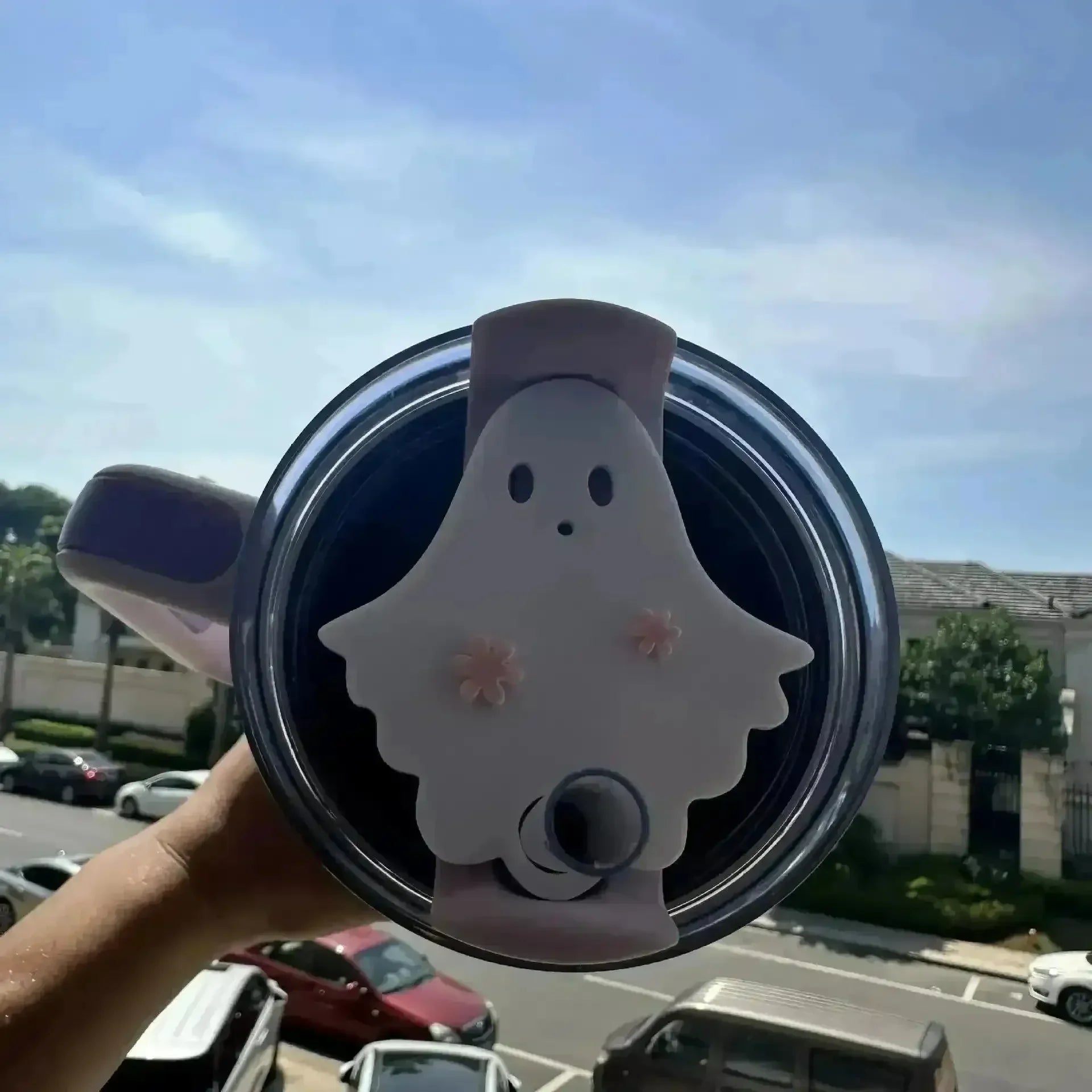 Cute Ghost Cover Tag for Stanley Cup - Bear Hugs