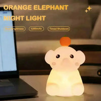Cute Orange Elephant Night Light - Bear Hugs