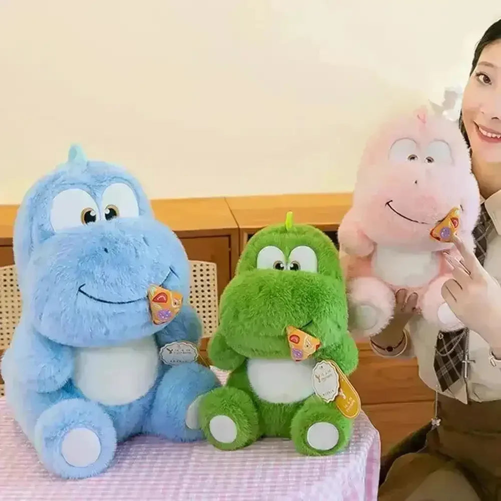 Cute Pizza Eating Dinosaur Plushie - Bear Hugs