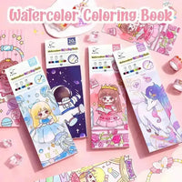 Cute Princess Watercolor Coloring Book - Bear Hugs