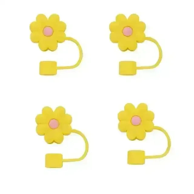 Cute Silicone Straw Covers Cap for Stanley Cup (4 Pcs) - Bear Hugs