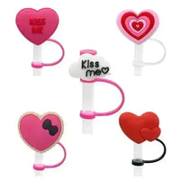 Cute Silicone Straw Covers Cap for Stanley Cup (4 Pcs) - Bear Hugs