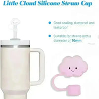 Cute Silicone Straw Covers Cap for Stanley Cup (4 Pcs) - Bear Hugs