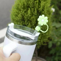 Cute Silicone Straw Covers Cap for Stanley Cup (4 Pcs) - Bear Hugs