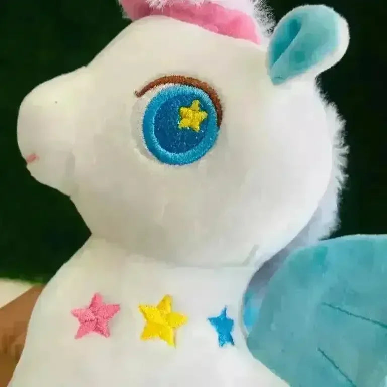 Cute Unicorn Embroidered Wings Plushie (25 cm) - Bear Hugs