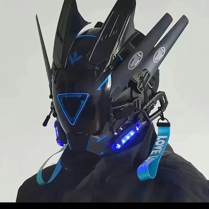 Cyberpunk LED Cosplay Helmet Mask - Bear Hugs