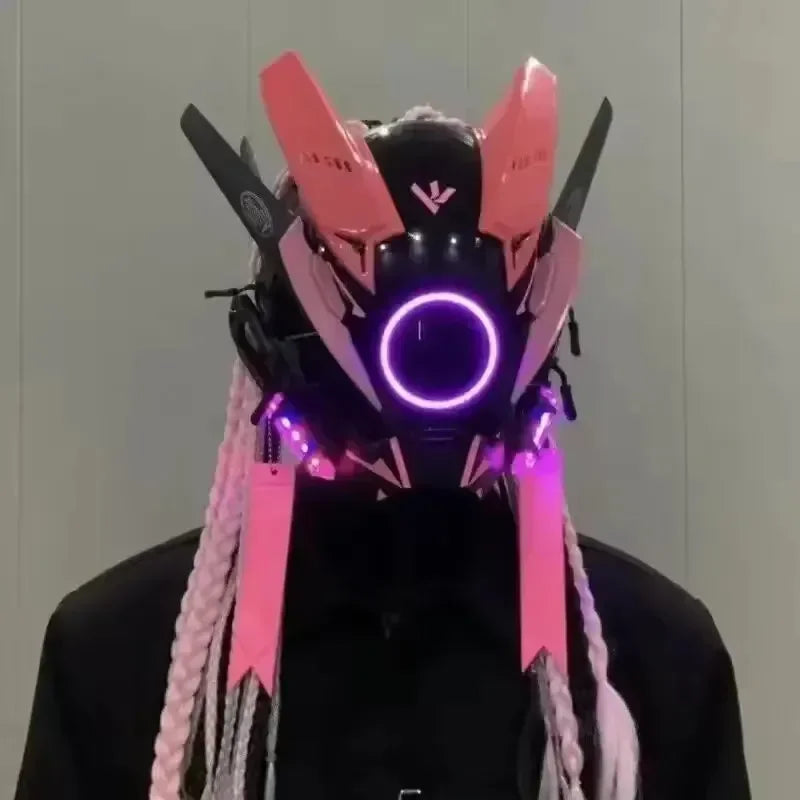 Cyberpunk LED Cosplay Helmet Mask - Bear Hugs