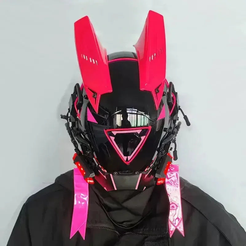 Cyberpunk LED Cosplay Helmet Mask - Bear Hugs