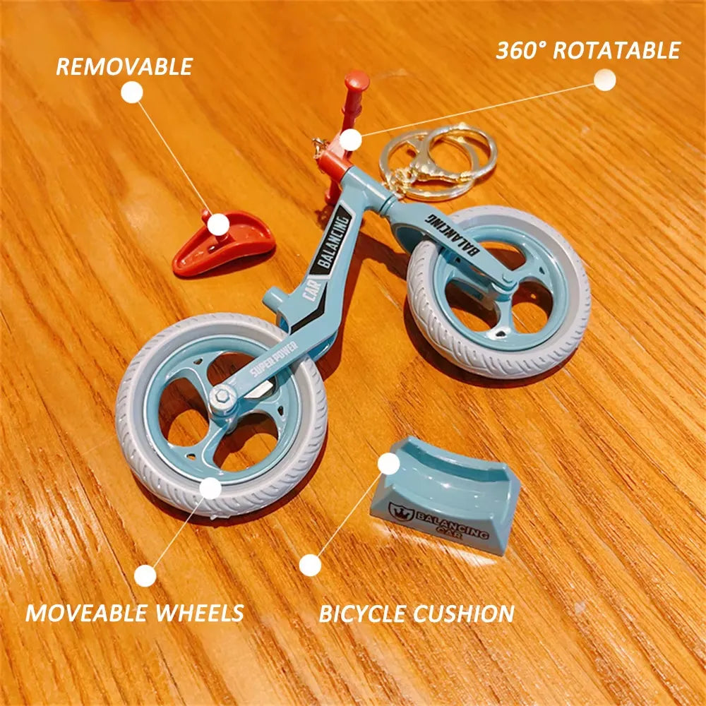 Cycle-Path Miniature Bicycle Keychain - Bear Hugs