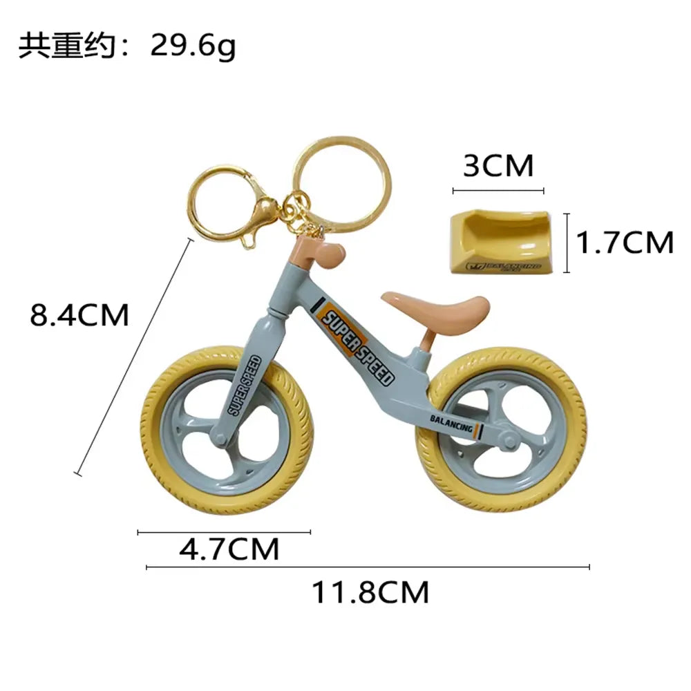 Cycle-Path Miniature Bicycle Keychain - Bear Hugs