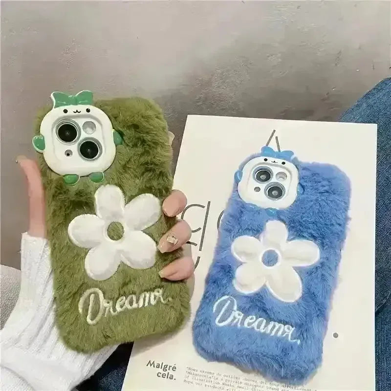 Daisy Flower Plush Phone Case (For iPhones) - Bear Hugs