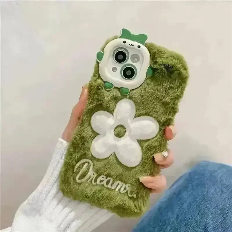 Daisy Flower Plush Phone Case (For iPhones) - Bear Hugs