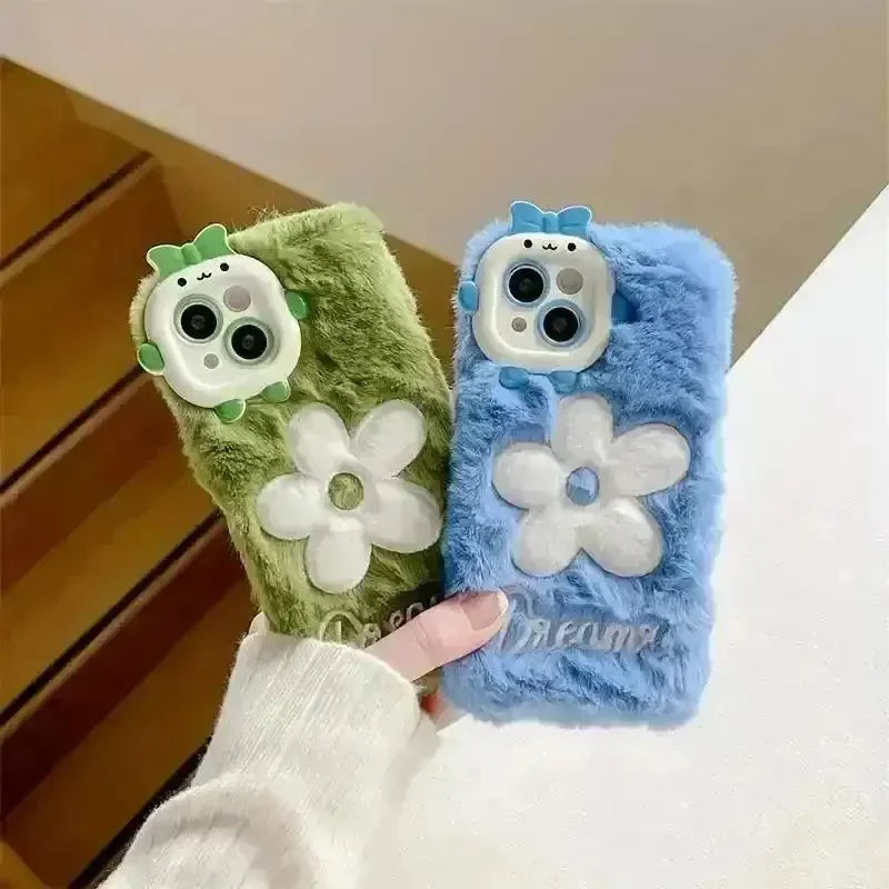 Daisy Flower Plush Phone Case (For iPhones) - Bear Hugs