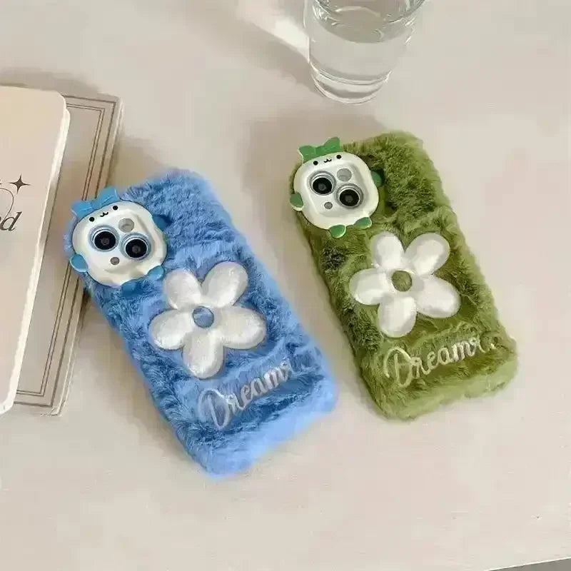 Daisy Flower Plush Phone Case (For iPhones) - Bear Hugs