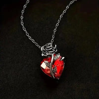 Dark Rose Heart Pendant - Bear Hugs