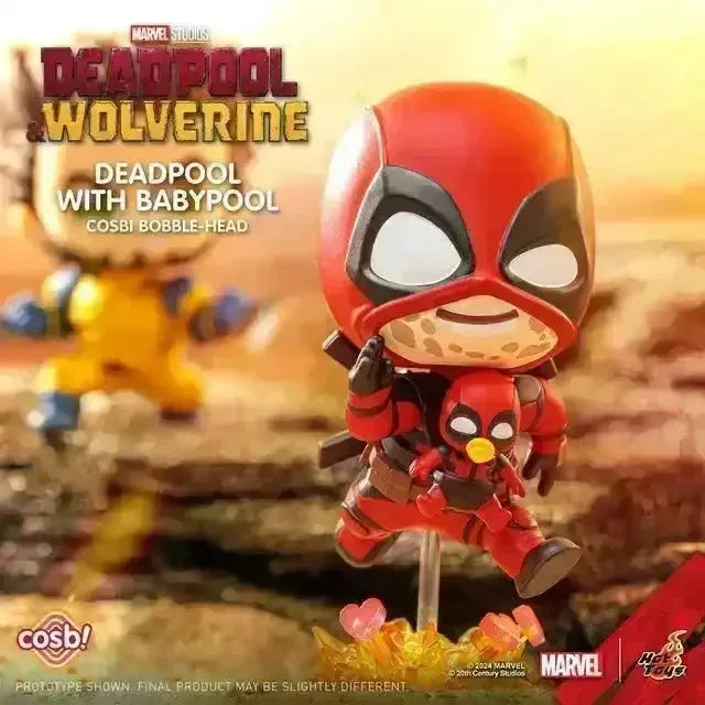 Deadpool vs Wolverine COSBI BobbleHead Figures - Bear Hugs