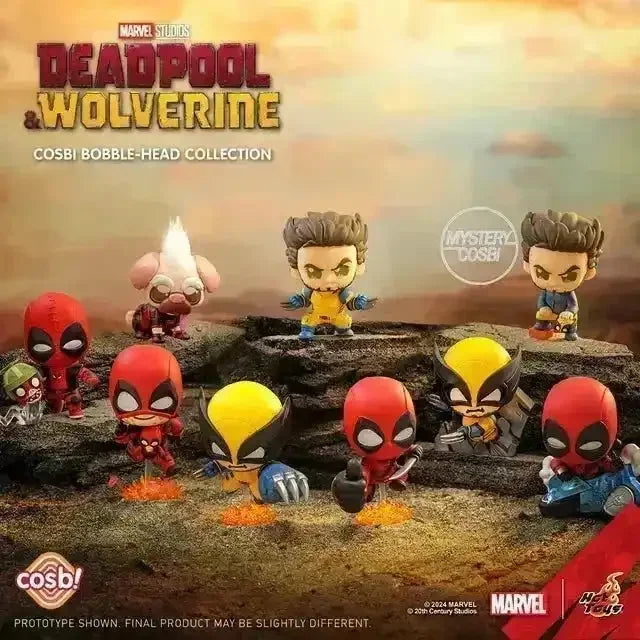 Deadpool vs Wolverine COSBI BobbleHead Figures - Bear Hugs