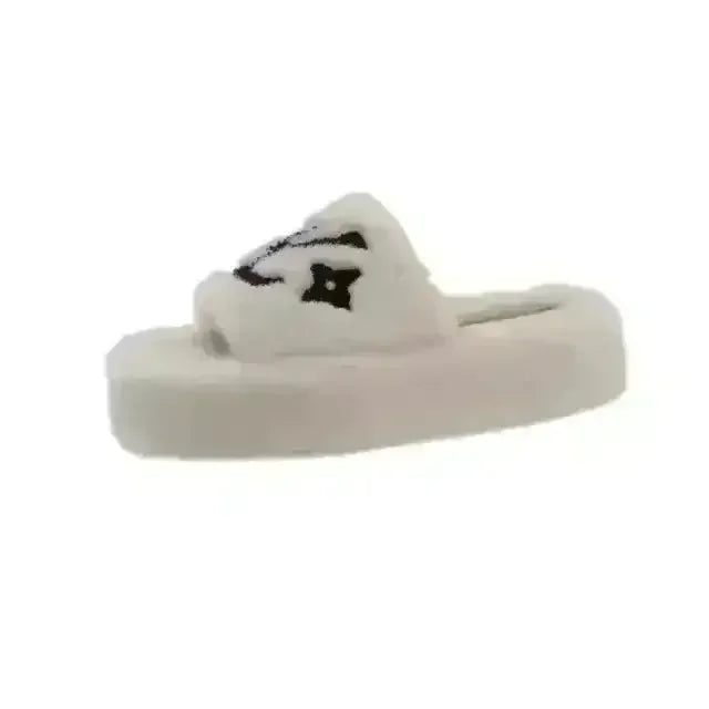 Designer Monogram Plushed Out Slippers - Bear Hugs