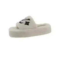 Designer Monogram Plushed Out Slippers - Bear Hugs