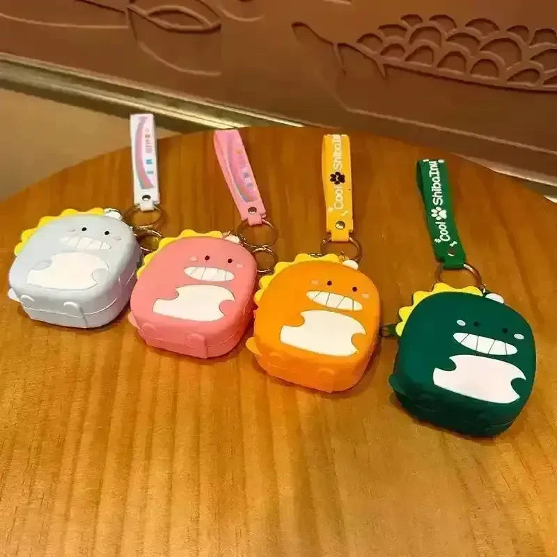 Dinosaur Silicon Coin Pouch Keychain - Bear Hugs
