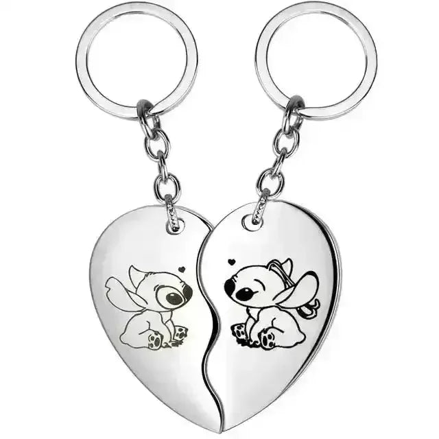 Disney Lilo & Stitch Best Friends Necklace and Keychain - Bear Hugs