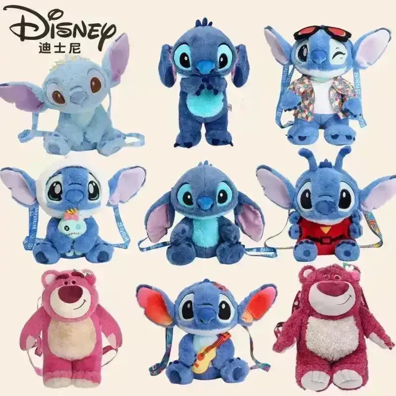 Disney Stitch and Lotso Stuffed Backpack - Bear Hugs