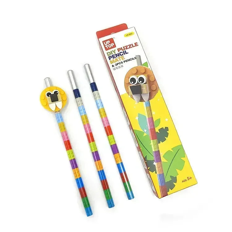 DIY Animal Theme Puzzle Pencil - Bear Hugs