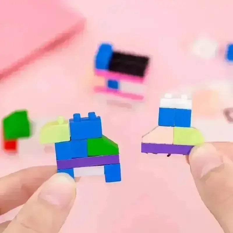 DIY Mini Puzzle Blocks Eraser - Bear Hugs