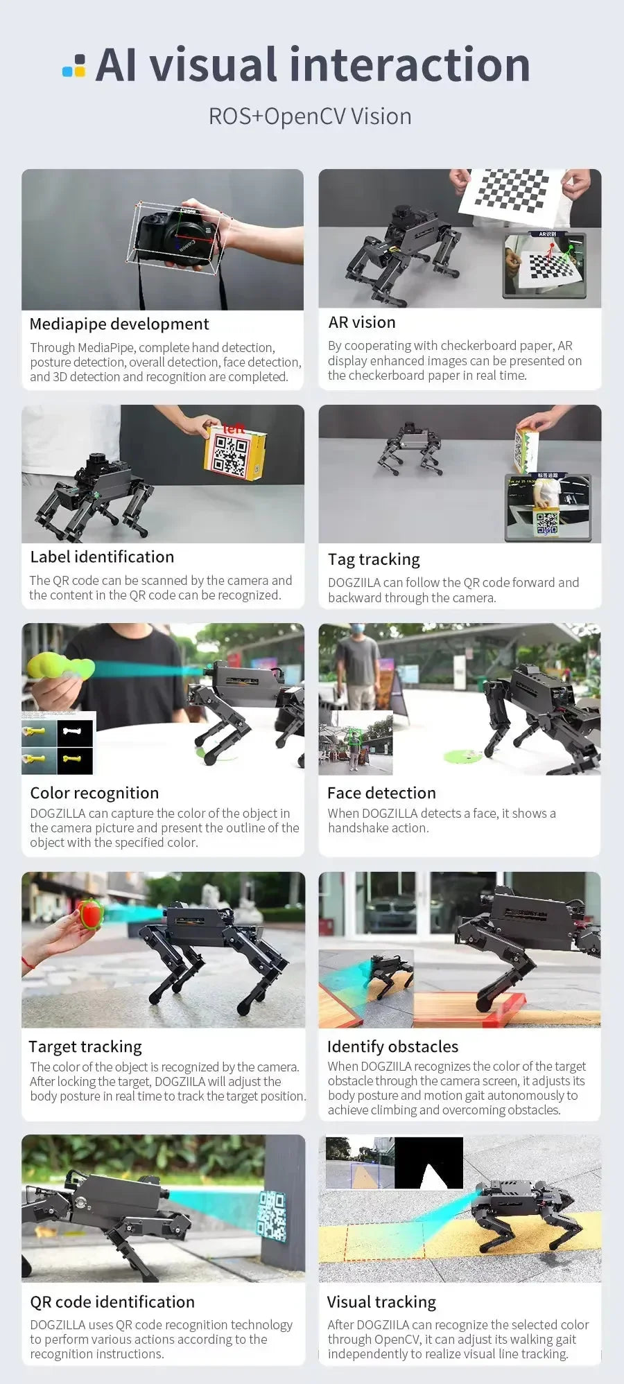 Dogzilla AI Programmable Robot Dog - S1 & S2 Model - Bear Hugs