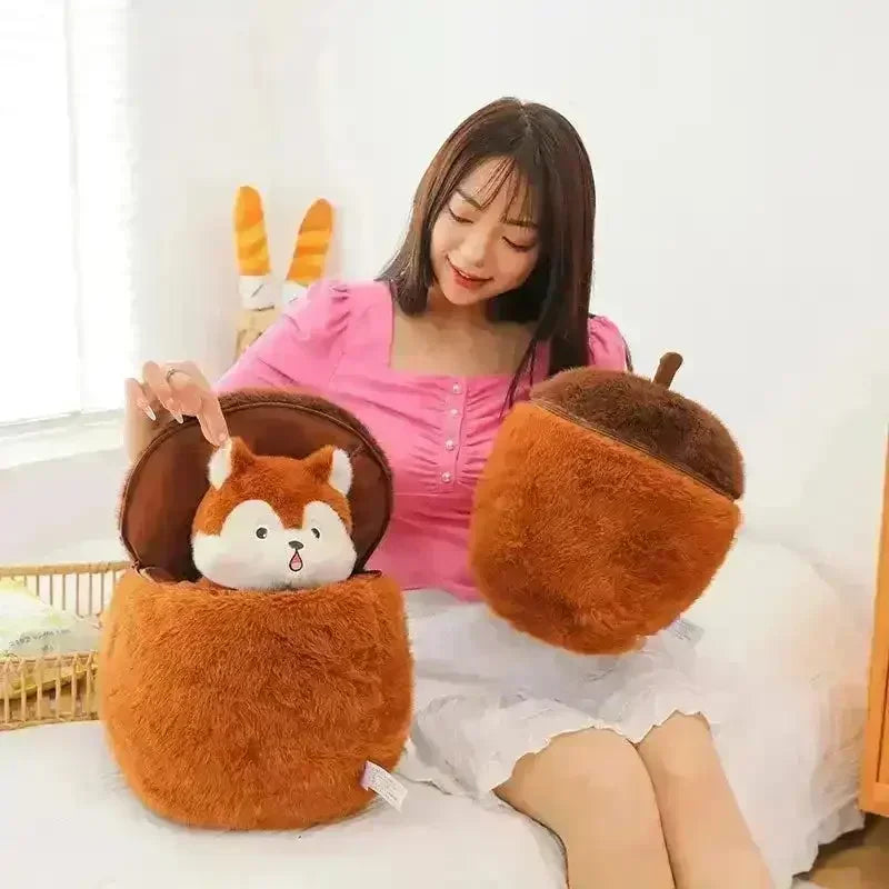 Double Delight Squirrel Pine Cone Plush Toy (30 cm) - Bear Hugs