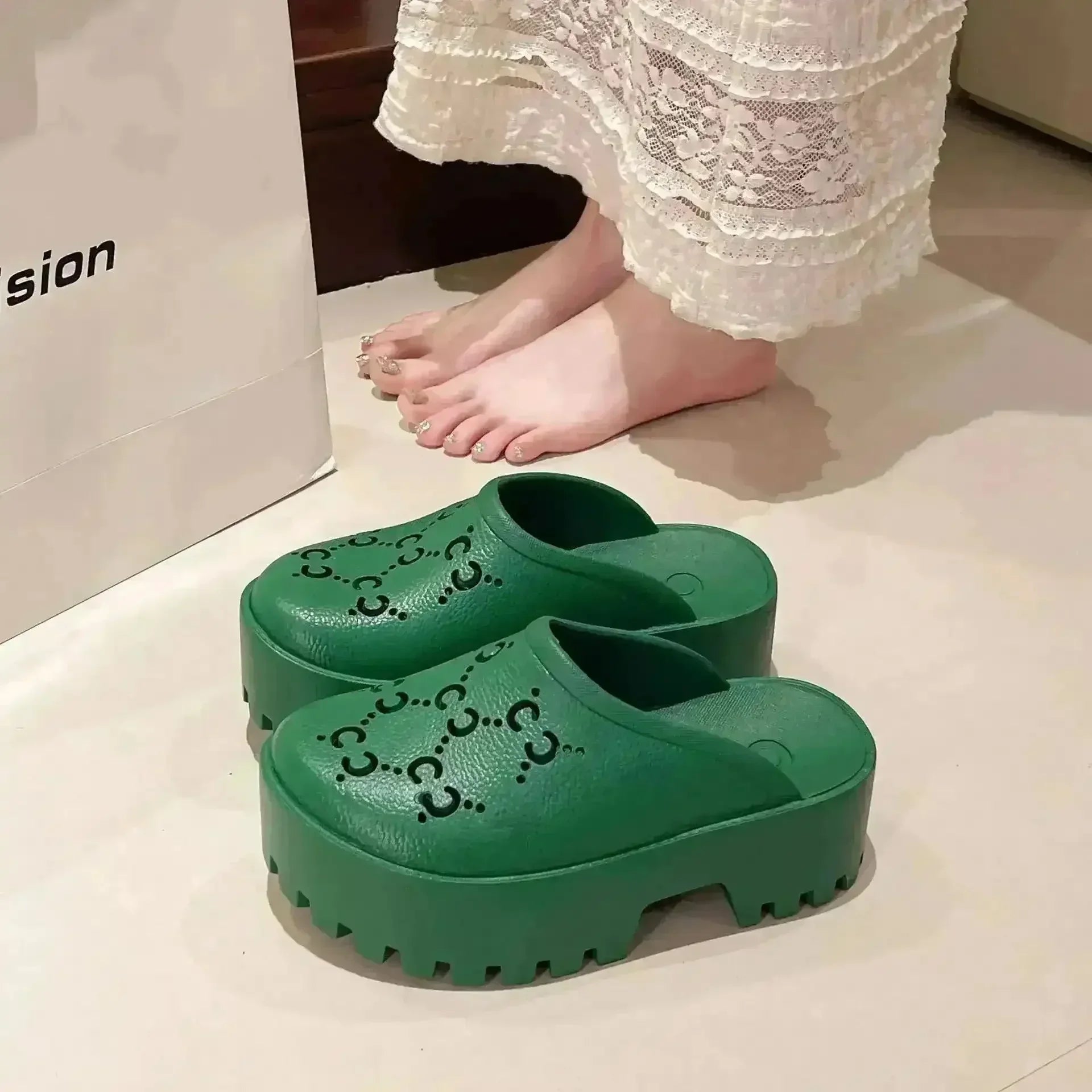 Double G Cross EVA Hole Sandals - Bear Hugs