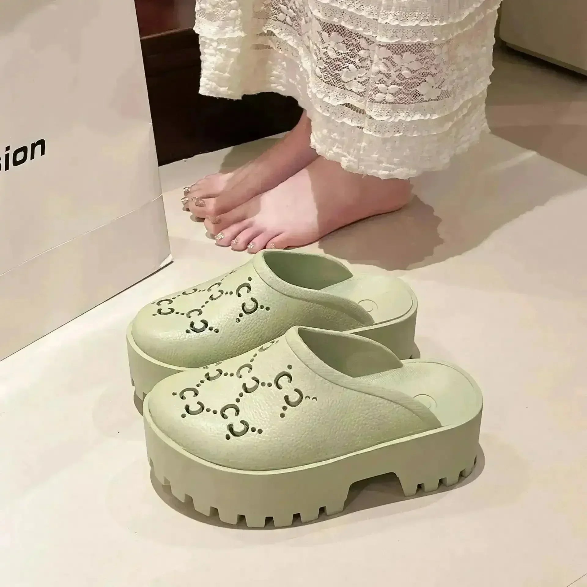 Double G Cross EVA Hole Sandals - Bear Hugs