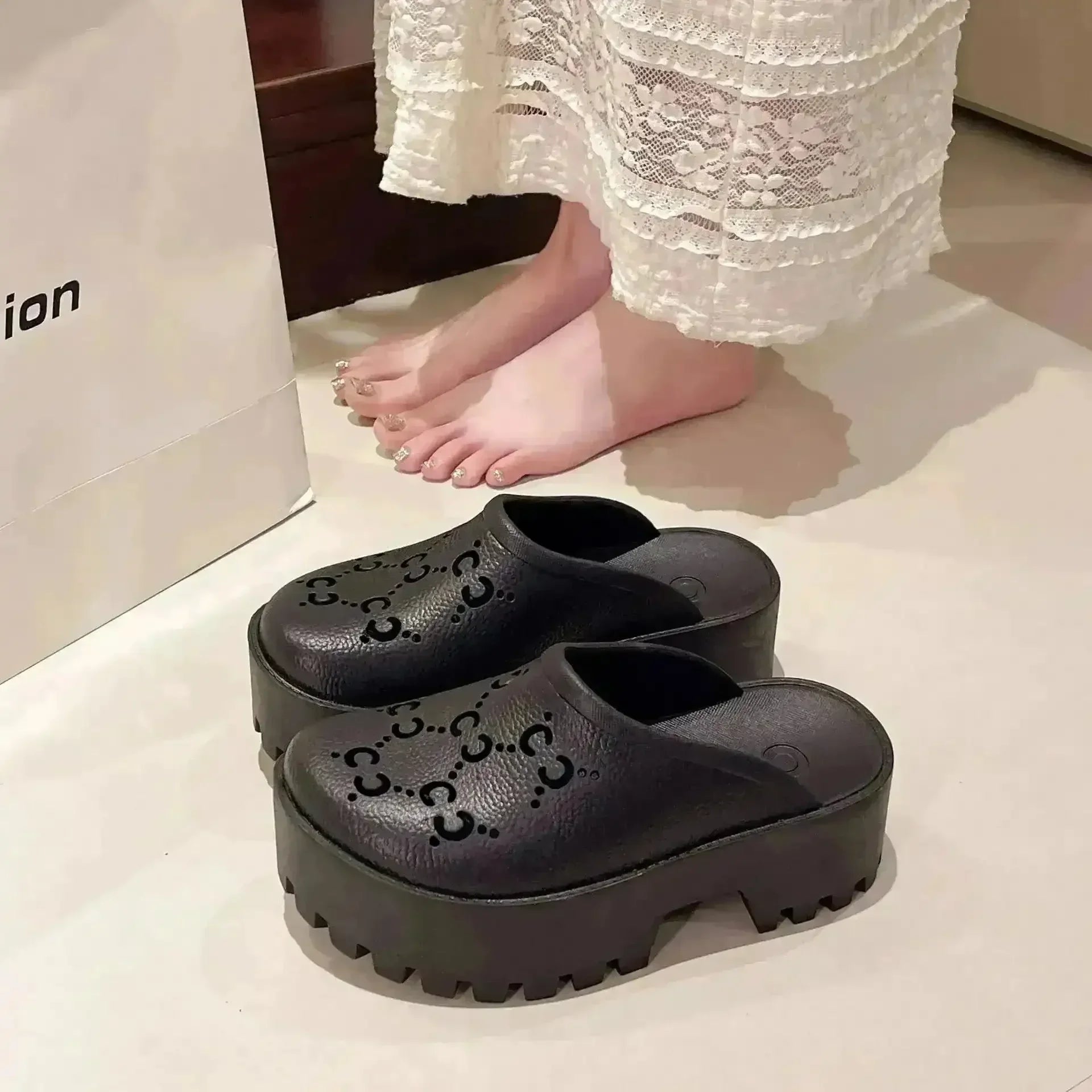 Double G Cross EVA Hole Sandals - Bear Hugs