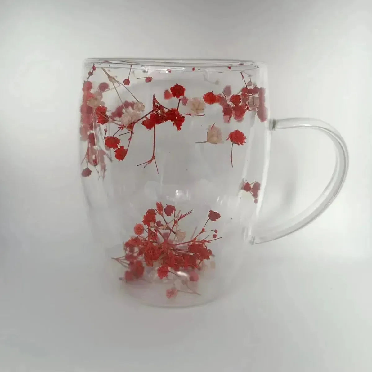 Double Insulated Flower Glass Mugs (400 ml) - Bear Hugs