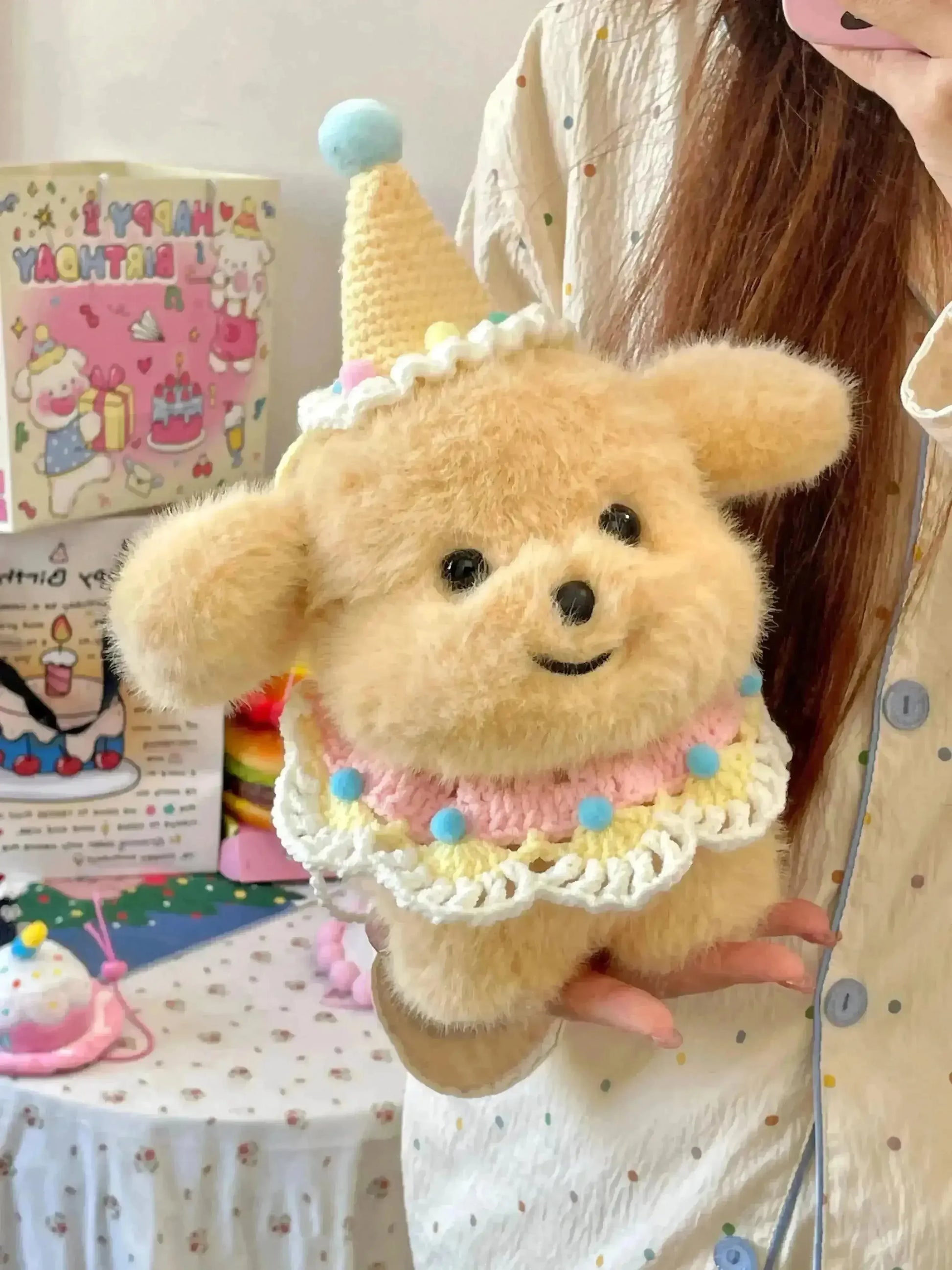 Dressed up Puppy Plushie (21 cm) - Bear Hugs