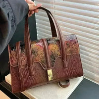 Dual Design Leatherette Handbag - Bear Hugs