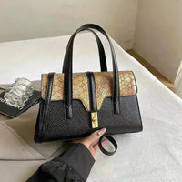 Dual Design Leatherette Handbag - Bear Hugs