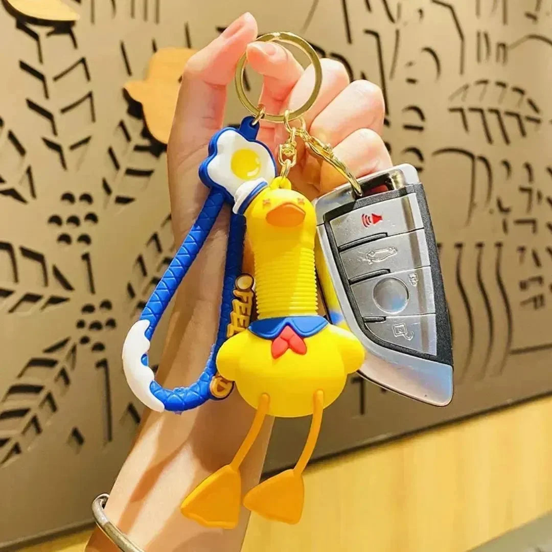 Duck & Dive Retractable Neck Keychain - Bear Hugs